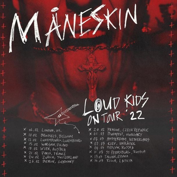 Афиша концертов Måneskin / © instagram.com/maneskinofficial