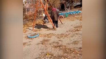 У Запоріжжі бабуся товкла онука на гойдалці 