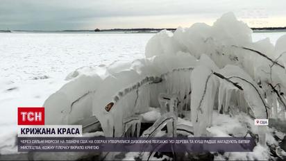 Новости мира: на севере США морозы образовали удивительные пейзажи на озерах