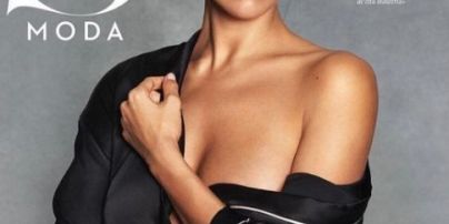 В наряде с обнаженными плечами: Ирина Шейк на обложке глянца