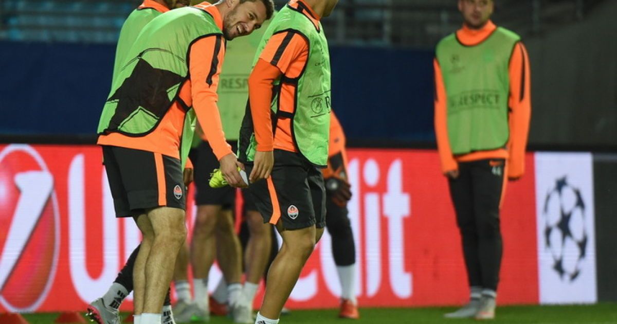 Тренировка "Шахтера" в Мальме