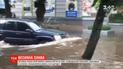 На Сумщині потужна злива перетворила вулиці міста в ріки
