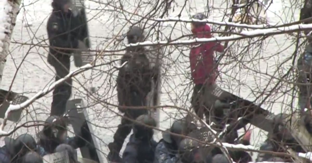 Савченко пыталась остановить толпу "беркутовцев"