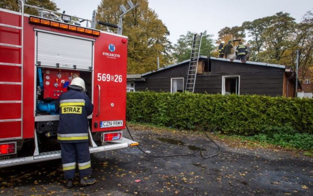 На участке в Бискупине произошел пожар / © Польское Радио