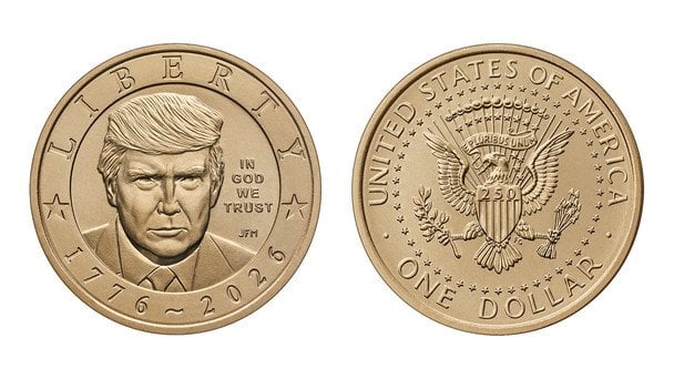 Монета з зображенням Дональда Трампа