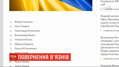 На сайті президента з’явився повний список звільнених з полону українців