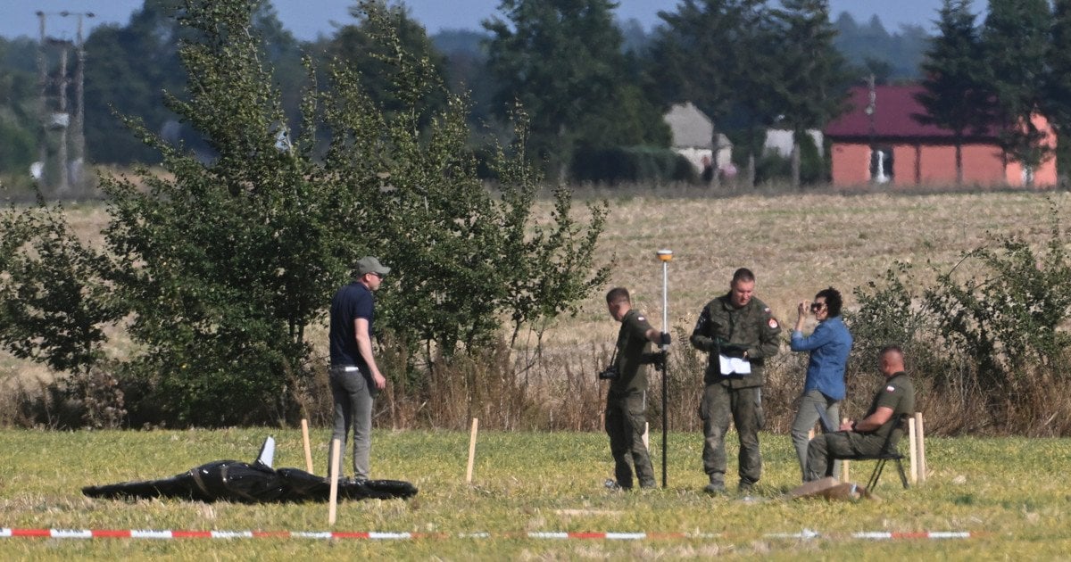 Місце падіння одного з російських дронів у Польщі восени 2025 року