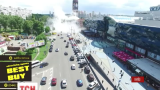 У столиці через експерименти “Київенерго”з-під асфальту вирвався фонтан гарячої води