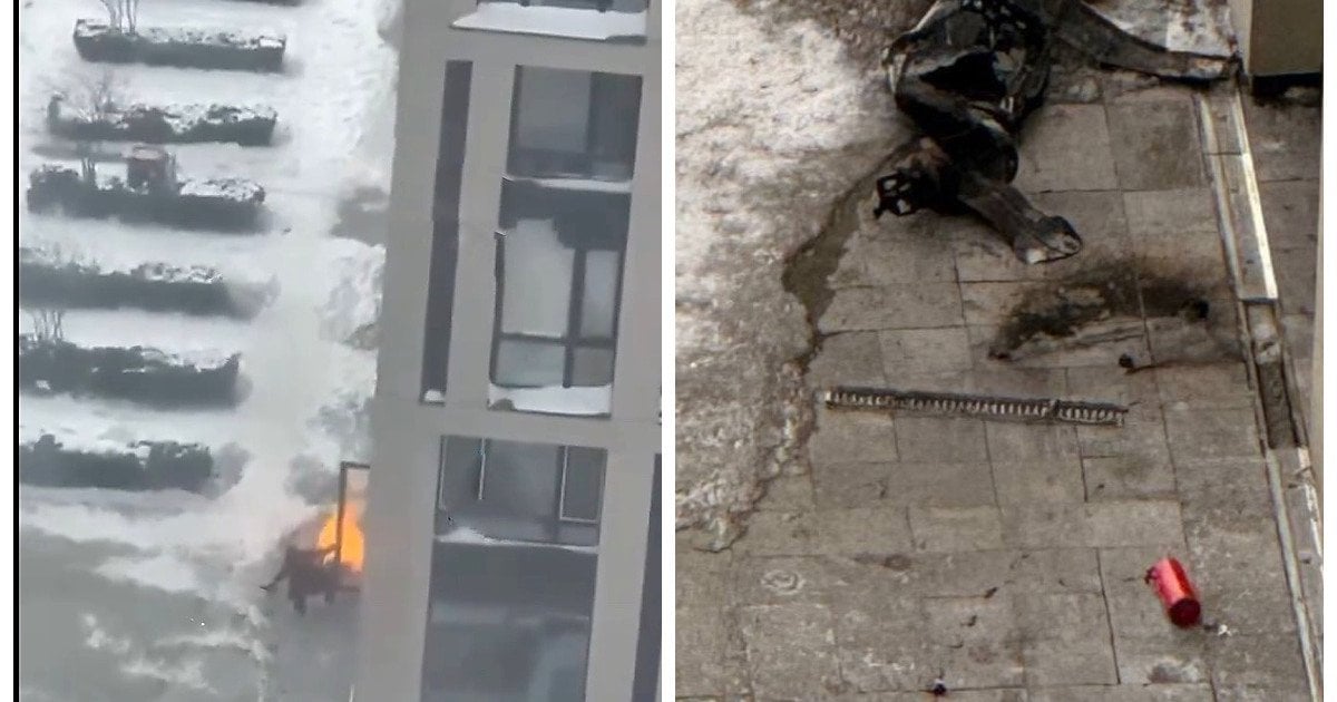 Кадри з місця вибуху на Лівому березі Києва