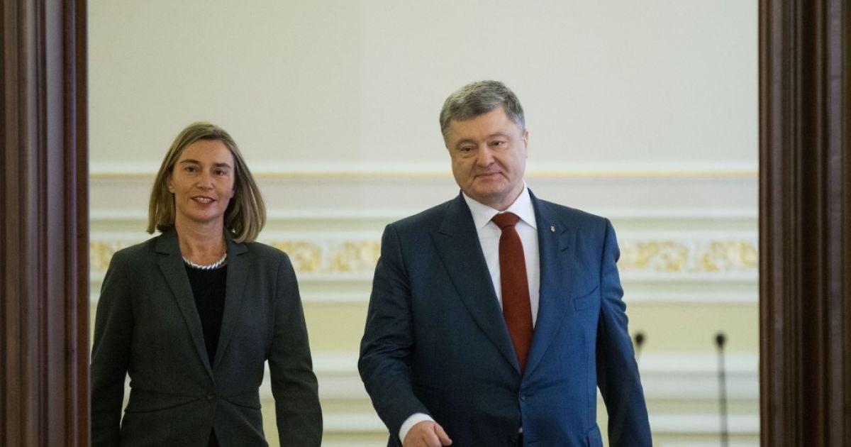Могеріні и Порошенко в Киеве