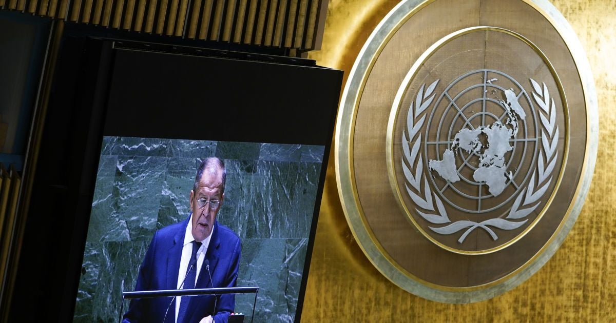 Очільник МЗС РФ Сергій Лавров в ООН 23 вересня 2023 року