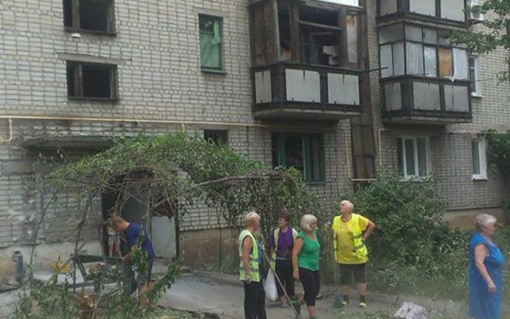 Артемово после мощного обстрела / © Facebook/пресс-центр штаба АТО