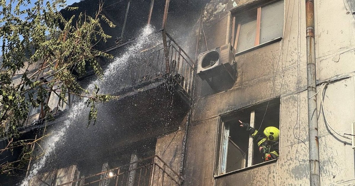 Пожар в Запорожье