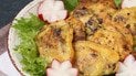 Куряча печінка в цибулевому клярі