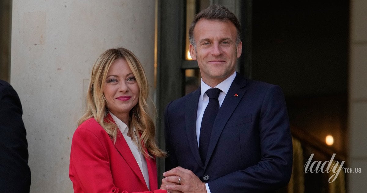 Джорджа Мелони и Эммануэль Макрон