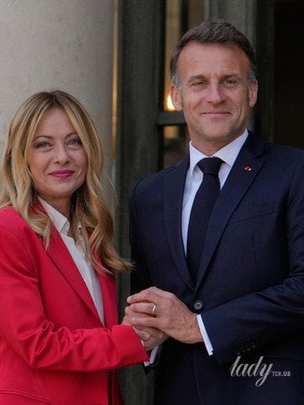 Джорджа Мелоні та Еммануель Макрон