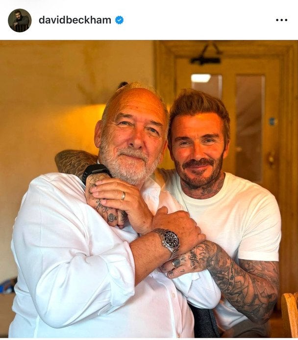 Девід Бекхем із батьком Тедом / © Instagram Девіда Бекхема