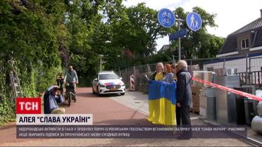 Алея "Слава Україні": у Гаазі перейменували провулок поруч із посольством Росії