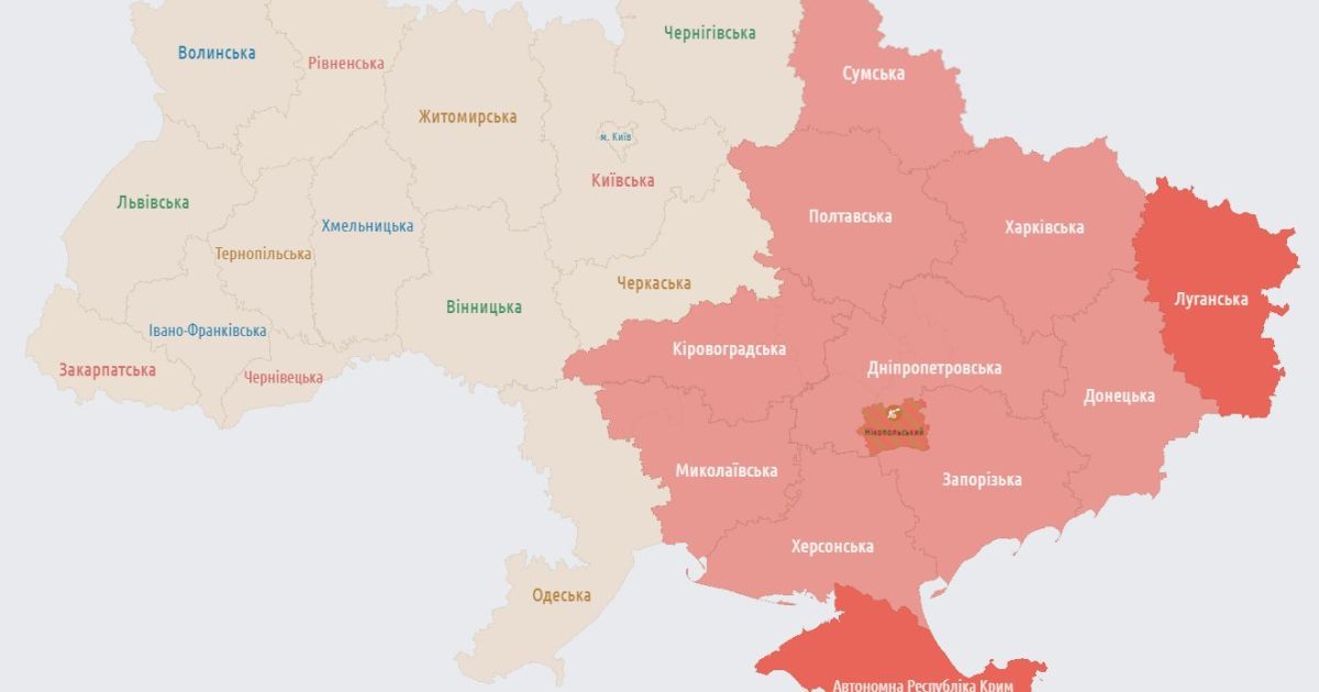 Україною шириться повітряна тривога