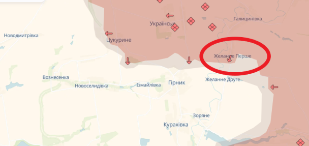 Увлечение Желаемого Первого. Карта DeepState.