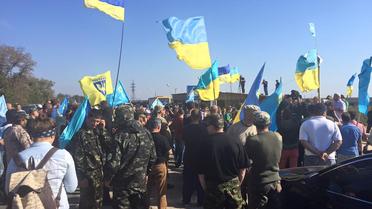 В Крыму стартовала бессрочная блокада полуострова. / © facebook.com/ayder.muzhdabaev