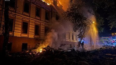 Наслідки атаки на Київ_1 / © ДСНС