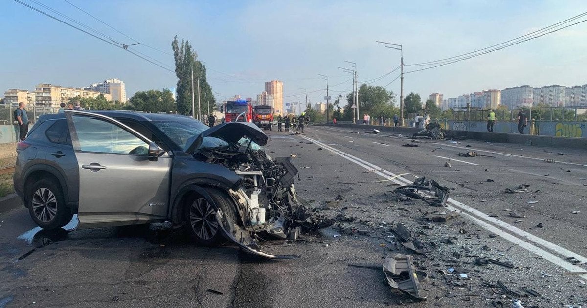 Последствия ДТП в Киеве