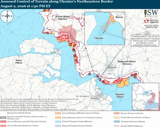 Ситуація на півночі України / © Інститут вивчення війни (ISW)