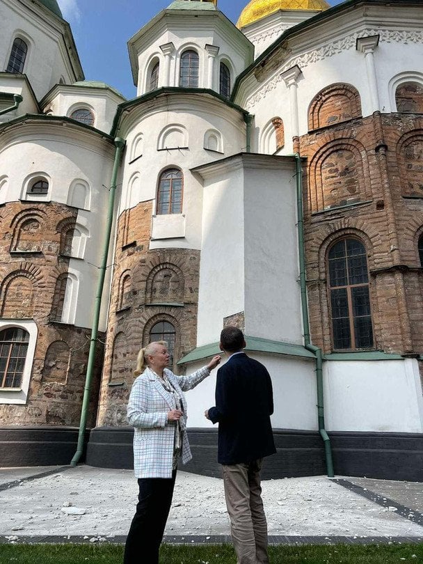 Повреждения Софиевского собора. Фото: Николай Точицкий