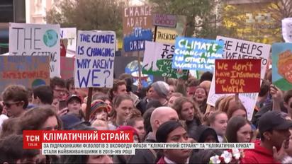 Высказывания "экологическая забастовка" и "экологический кризис" стали самыми употребляемыми в 2019 году
