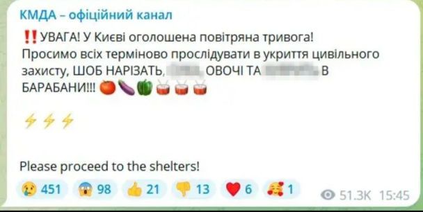 Меми про укриття в Києві / Скриншот