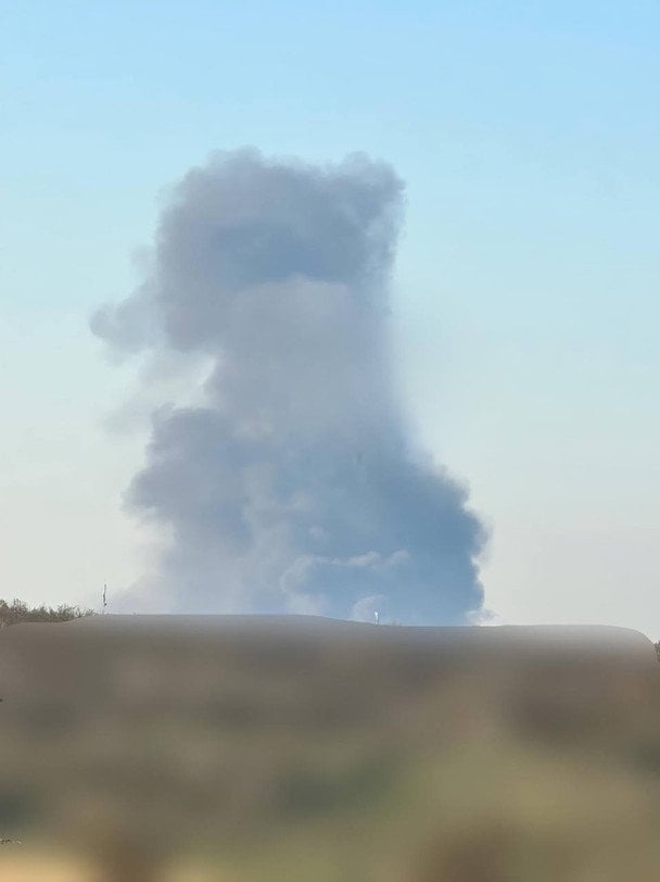Дим у Кривому Розі після атаки 14 квітня / © із соцмереж