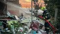 Ліквідація пожежі після атаки на Київську область