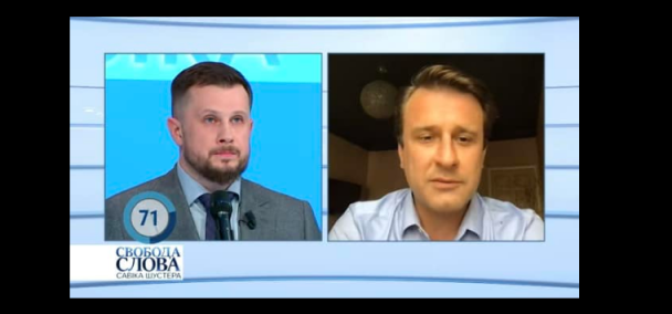 Саймон Шустер та Андрій Білецький в ефірі політичного ток-шоу / Скриншот / ©