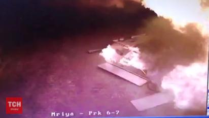 Під Києвом водій вирвав на АЗС бензоколонку, після чого спалахнула пожежа
