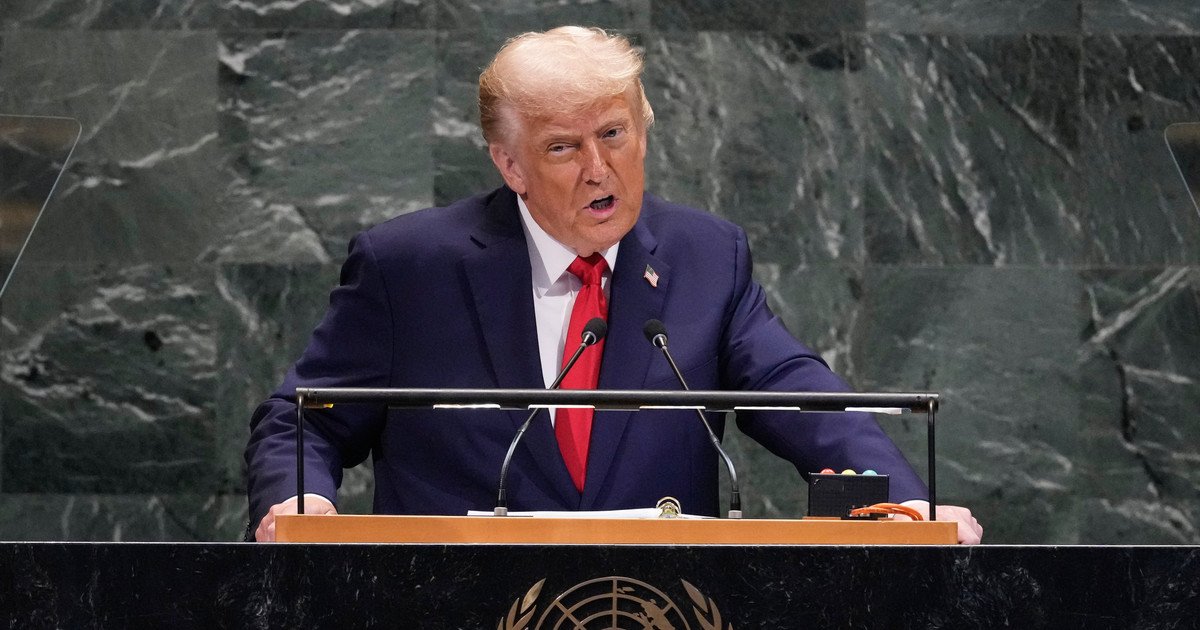 Президент США Дональд Трамп звертається до учасників 80-ї сесії Генеральної Асамблеї Організації Об'єднаних Націй у вівторок, 23 вересня 2025 року