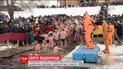 Водохреще 2017: діти у крижаній воді та стрибки з 40-метрового мосту