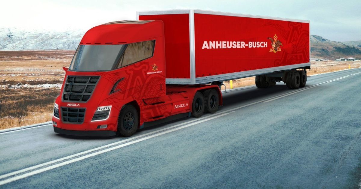 Американское пиво будут перевозить на водородных грузовиках Nikola