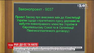 Депутаты передали в суд проект стратегии членства Украины в ЕС и НАТО