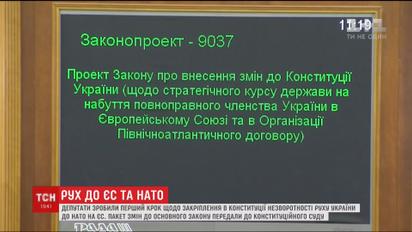 Депутаты передали в суд проект стратегии членства Украины в ЕС и НАТО