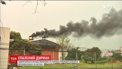 В Індонезії поліція спалила одну тонну метамфітаміну та екстазі