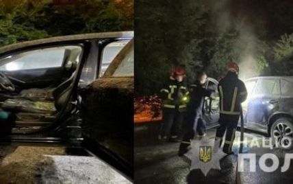 Засунув серветки до бензобаків і підпалив: у Києві чоловік влаштував пожежу на парковці (фото)