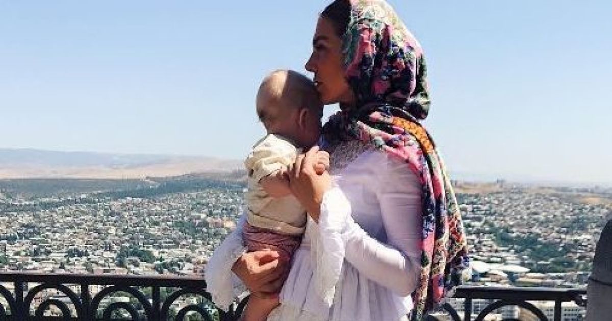 Анна Седокова с сыном Гектором