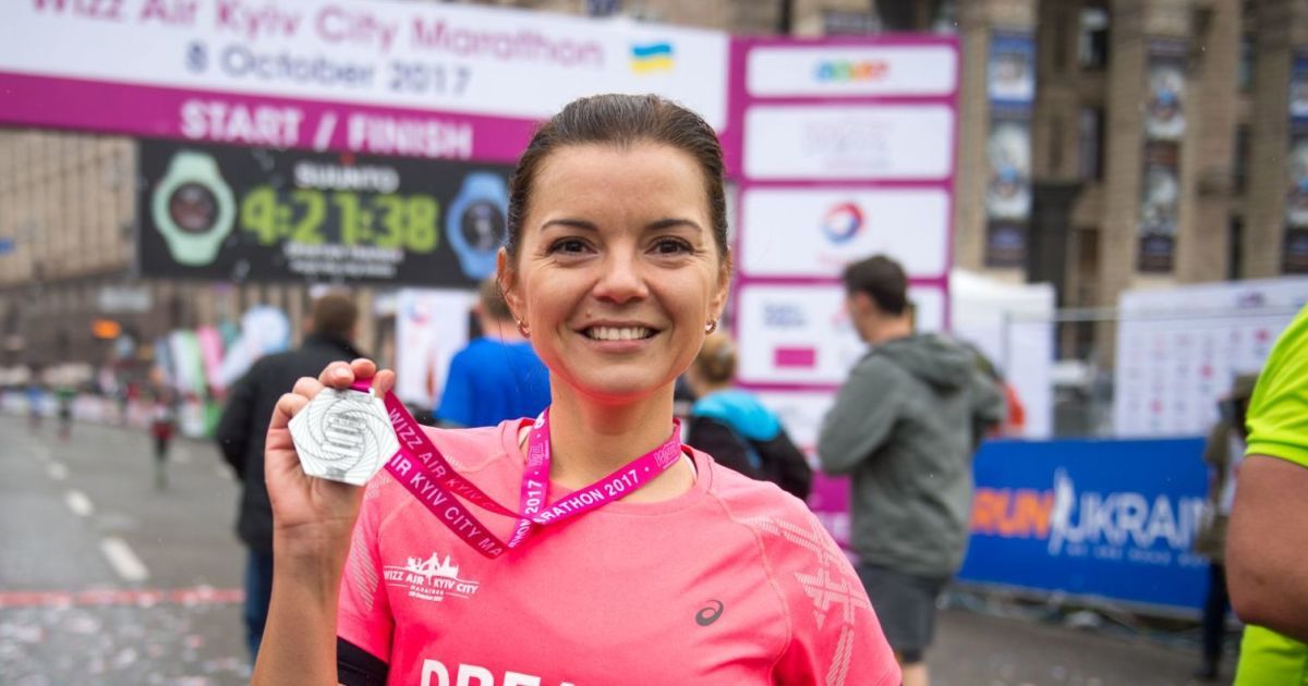 Маричка Падалко пробежала первый в жизни марафон на 42 километра
