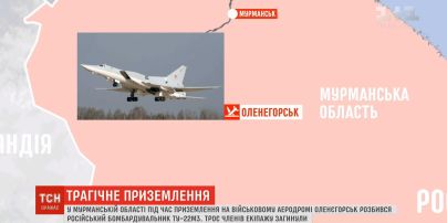 Слідство назвало попередні причини катастрофи бомбардувальника у Росії