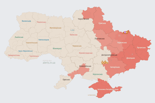 Росія атакує Україну ударними БпЛА: напрямок руху