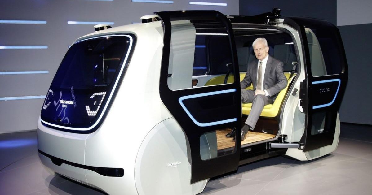 Volkswagen показал на автосалоне в Женеве беспилотный прототип Sedric