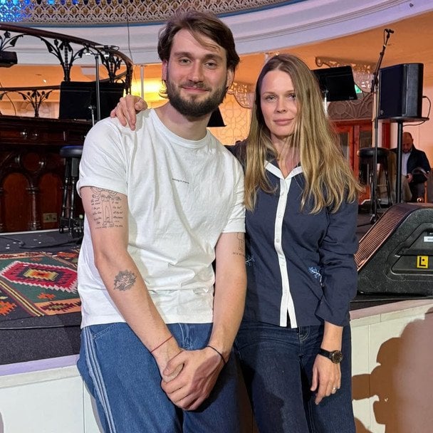 Ольга Фреймут та соліст "Гомону" Вадим Яценко / © instagram.com/freimutolia