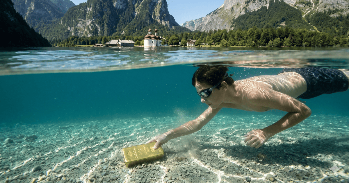 Хлопець знайшов на дні озера золотий злиток