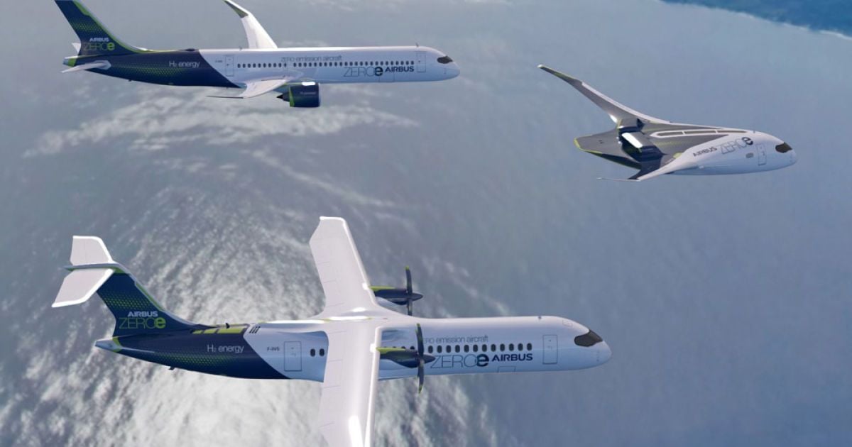 Літаки майбутнього будуть літати на водні: Airbus представив три моделі, що працюють без гасу